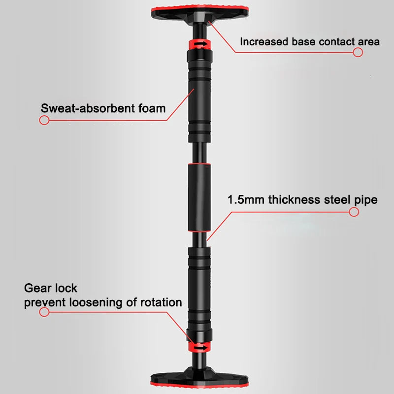 400kg Adjustable Door Horizontal Bars Exercise Home Workout Gym Chin Up Training Pull Up Bar Sport Fitness Equipments